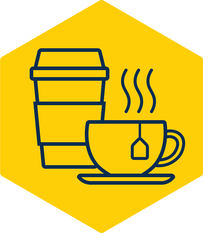 Icon of coffe and tea cups.